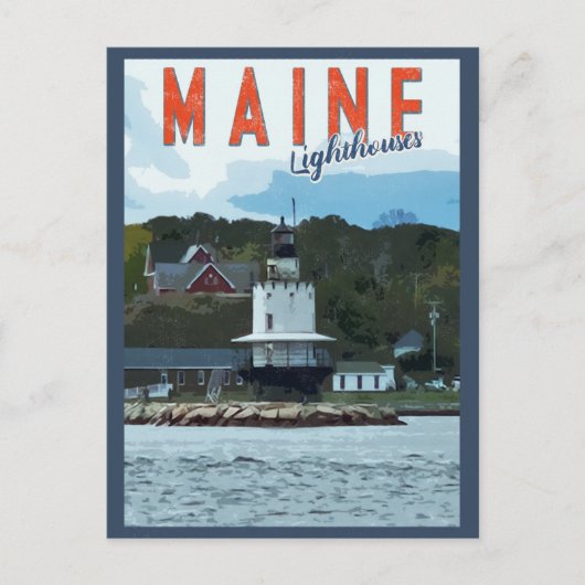 maine Coast Lighthouse Revel Briefkaart (Voorkant)