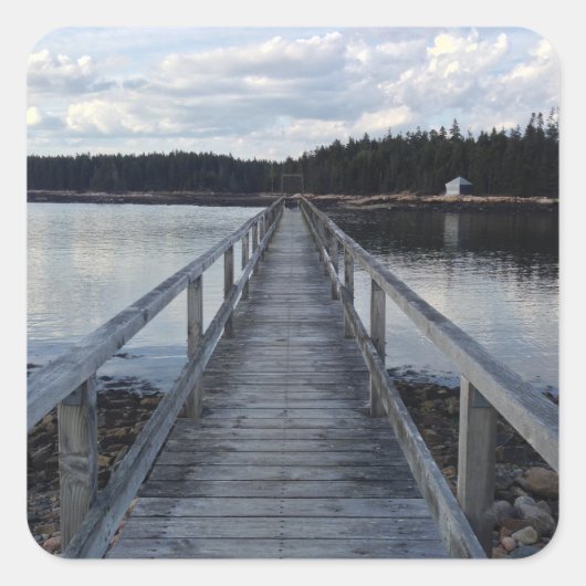 Maine Coast Vierkante Sticker (Voorkant)