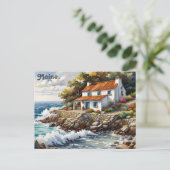 Maine Coast Waterverf reizen Briefkaart (Staand voorkant)