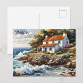 Maine Coast Waterverf reizen Briefkaart (Voorkant / Achterkant)