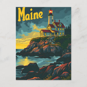 Maine Coastal Beacon: Vuurtoren Majesteit Briefkaart