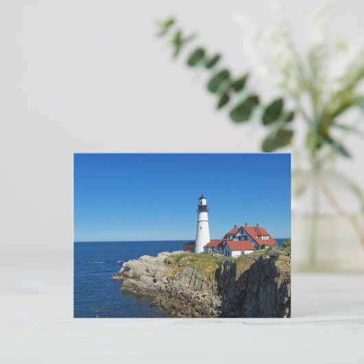 Maine Coastal Lighthouse Briefkaart (Staand voorkant)