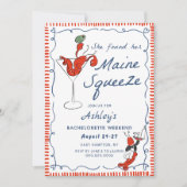 Maine Coastal Lobster Bachelorette Kaart (Voorkant)