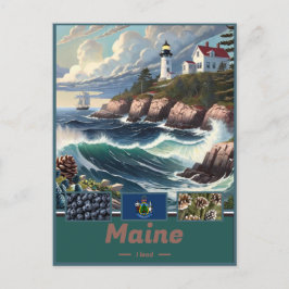 Maine Coastal Surreal Beauty Briefkaart