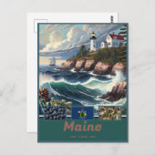 Maine Coastal Surreal Beauty Briefkaart (Voorkant / Achterkant)