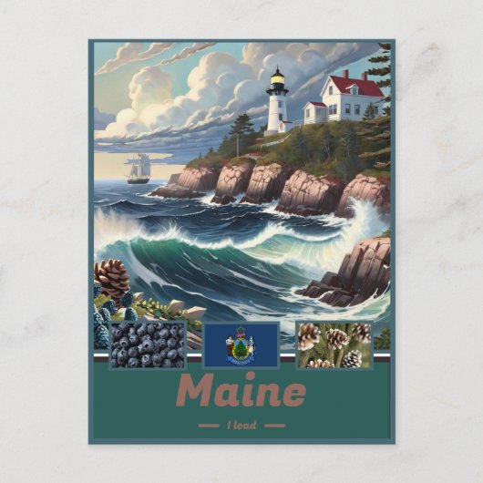 Maine Coastal Surreal Beauty Briefkaart (Voorkant)
