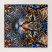 Maine Coon Abstract Geschenk Voor Kattenliefhebber Legpuzzel (Horizontaal)