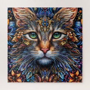 Maine Coon Abstract Geschenk Voor Kattenliefhebber Legpuzzel