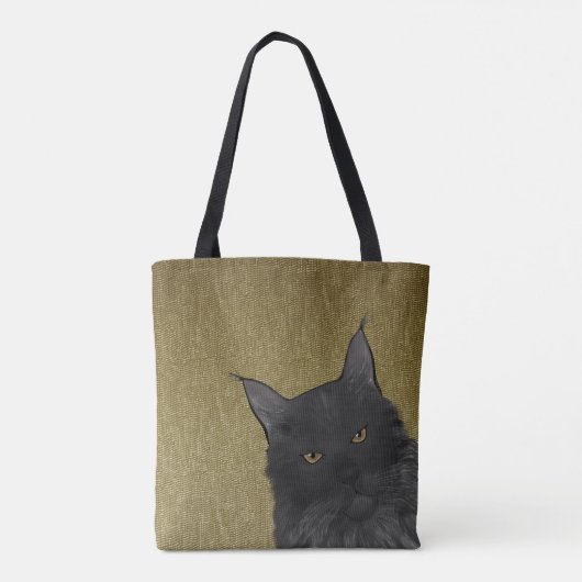 Maine Coon Allover Canvas tas (Achterkant)