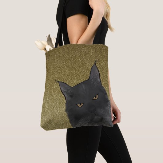 Maine Coon Allover Canvas tas (Dichtbij)