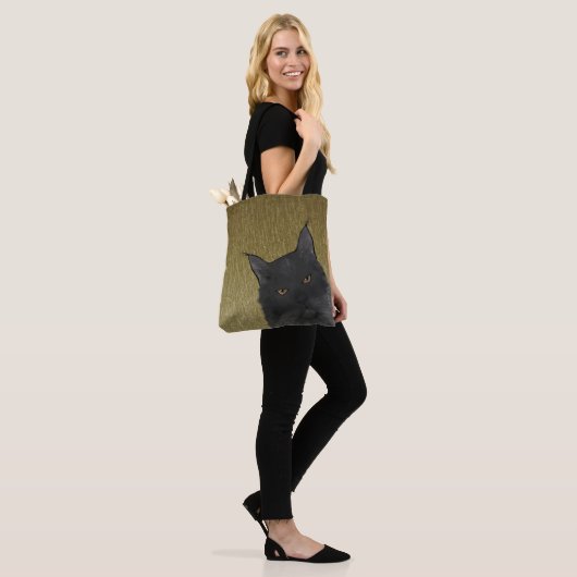 Maine Coon Allover Canvas tas (Op model)