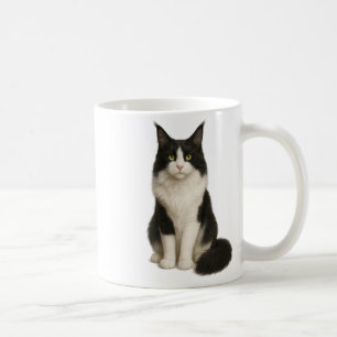 Maine Coon black and white Mug Koffiemok