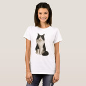 Maine Coon black and white T-shirt (Voorkant volledig)