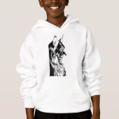 Maine Coon Boy's Pullover White Hoodie Kids' (Voorkant)