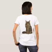 Maine Coon Brown Blotched Tabby T-Shirt (Achterkant volledig)