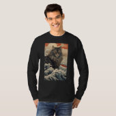 Maine Coon Cat Aesthetic Japanese Ukiyo e 2 T-shirt (Voorkant volledig)