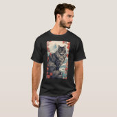 Maine Coon Cat Aesthetic Japanese Ukiyo e 5 T-shirt (Voorkant volledig)