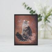 Maine coon cat art. door Renee Lavoie Briefkaart (Staand voorkant)