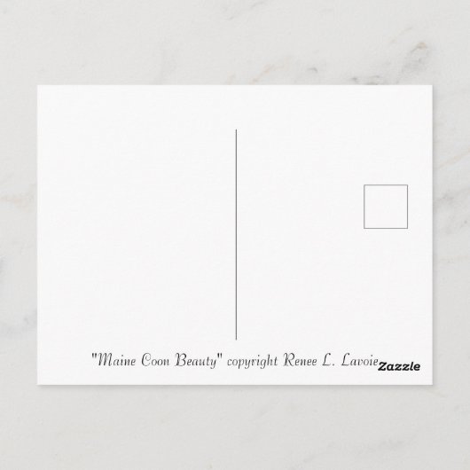 Maine coon cat art. door Renee Lavoie Briefkaart (Achterkant)