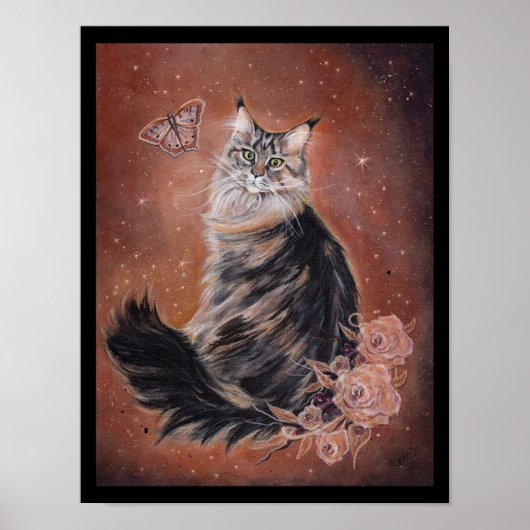 Maine coon cat art. door Renee Lavoie Poster (Voorkant)