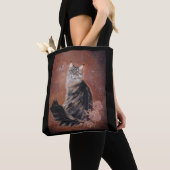 Maine coon cat art. door Renee Lavoie Tote Bag (Dichtbij)