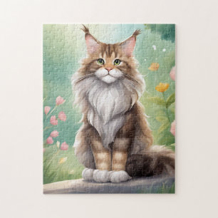 Maine Coon Cat Art Legpuzzel