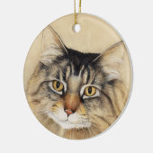 Maine Coon Cat Art Ornament (Links)