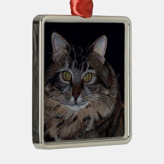 Maine Coon Cat Art Ornament (Rechts)