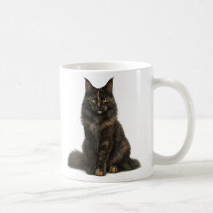 Maine Coon cat Black Smoke Tortie Mug Koffiemok
