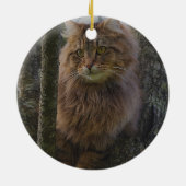 Maine Coon Cat - Boomkat Keramisch Ornament (Achterkant)