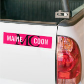 Maine Coon Cat Breed Monogram Bumpersticker (Op Truck)
