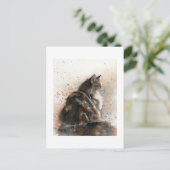Maine Coon Cat Briefkaart (Staand voorkant)