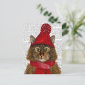 Maine Coon Cat Briefkaart (Staand voorkant)