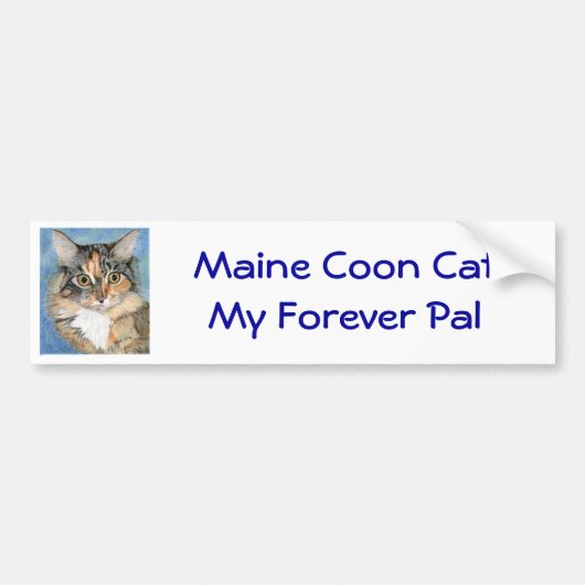 Maine Coon Cat Bumpersticker (Voorkant)
