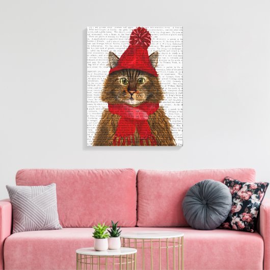 Maine Coon Cat Canvas Afdruk (Insitu (Woonkamer))