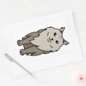 Maine Coon Cat Cartoon Rechthoekige Sticker (Envelop)