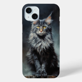 Maine Coon cat iPhone 15 Mini Hoesje