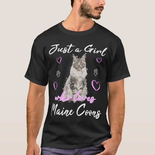 Maine Coon Cat Cats kitten Maine Coon cat motief T-shirt (Voorkant)