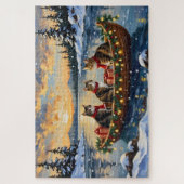 Maine Coon Cat Christmas Boat Holiday Legpuzzel (Verticaal)