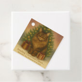 Maine Coon Cat Christmas  | Funny Holiday  Bedankjes Labels (In situ)