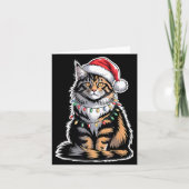 Maine Coon Cat Christmas Xmas Kitten Kitty Lover M Kaart (Voorkant)