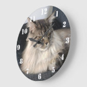 Maine Coon Cat Clock Grote Klok (Hoek)