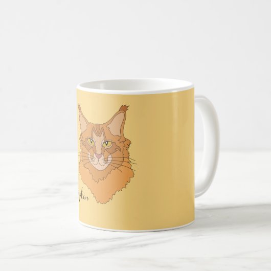 Maine Coon Cat Coffee Mok (Voorkant rechts)