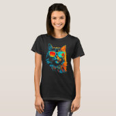 Maine Coon Cat Cool Summer T-shirt (Voorkant volledig)