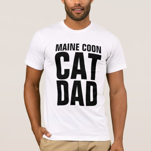 MAINE COON CAT DAD T-shirts (Voorkant)