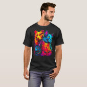 Maine Coon Cat Family T-shirt (Voorkant volledig)