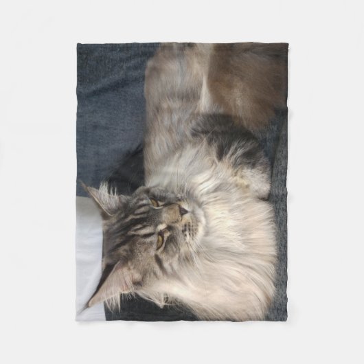 Maine Coon Cat Fleece Deken (Voorkant)