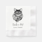 Maine Coon Cat gepersonaliseerde Drink op mij Servet (Voorkant)