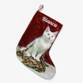 Maine Coon Cat - Gepersonaliseerde kerstinslag Kleine Kerstsok (Voorkant (Hangend))