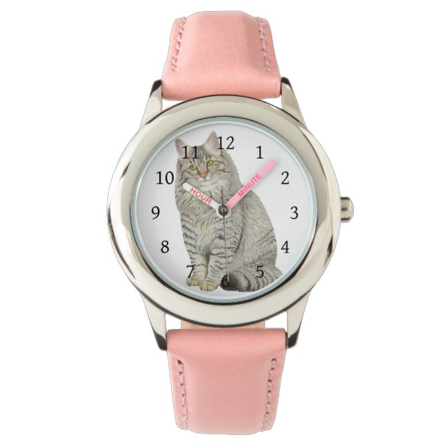 Maine Coon Cat Horloge (Voorkant)